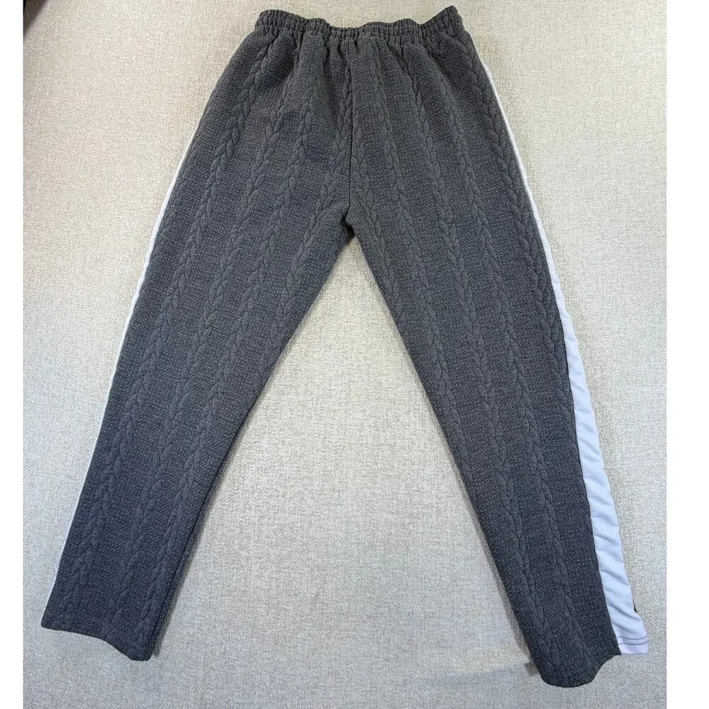 Carhartt Women's Large Gray Cable Knit Sweatpants Lounge Casual Workwear Pants - Picture 2 of 10